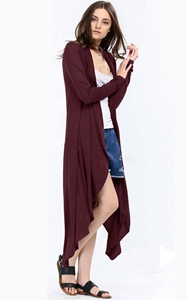 SZ60003-1-3 Fashion Ladies Long Cardigans Knit Sweaters For Women